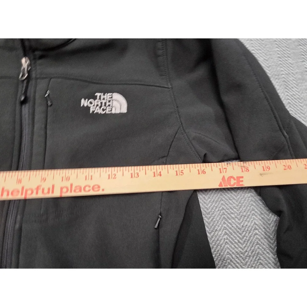 The North‎ Face Apex Bionic Softshell Jacket Mens Black Full Zip Windproof Small